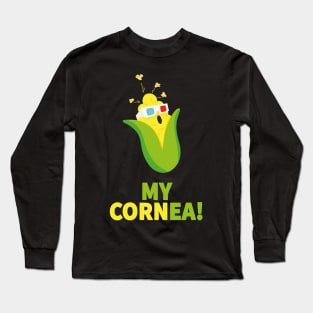 My Cornea | Funny Corn Puns | 3d Glasses Long Sleeve T-Shirt